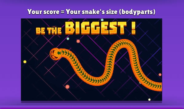 Be The Biggest: Your score = Your snake's size(bodyparts)